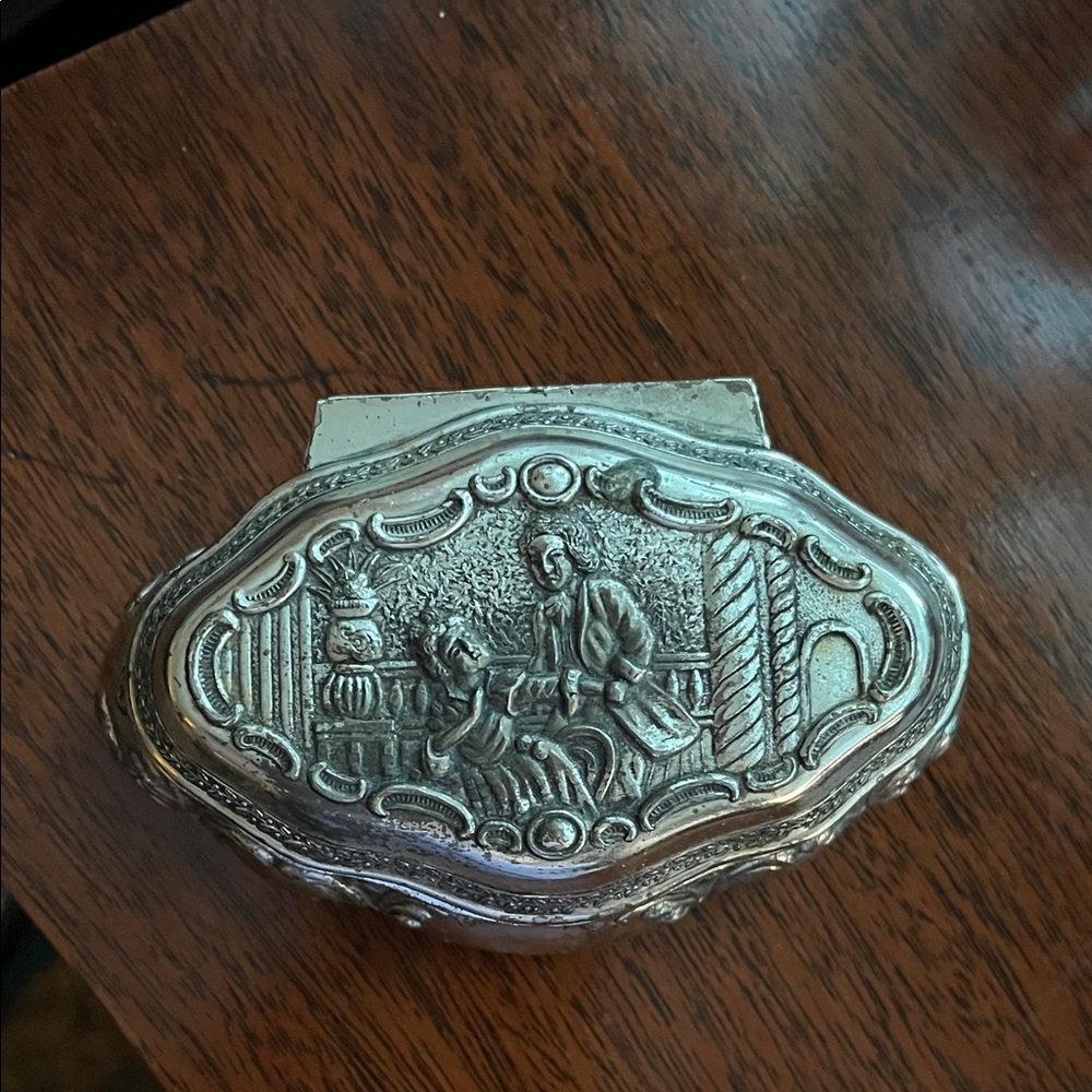 Silver-Tone Vintage Style Decorative Trinket Box